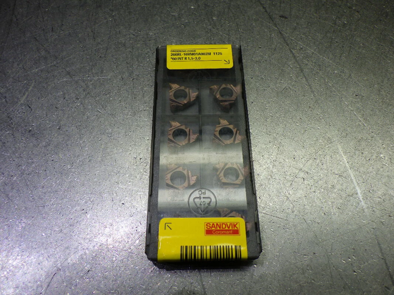 Sandvik Carbide Threading Inserts QTY10 266RL-16VM01A002M 1125 (LOC2337)