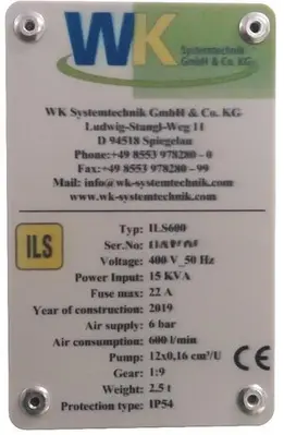 USED 2019 WK SYSTEMTECHNIK ILS 600