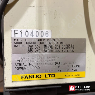 FANUC R-2000iB/210F Robot System w/ R30iA Controller
