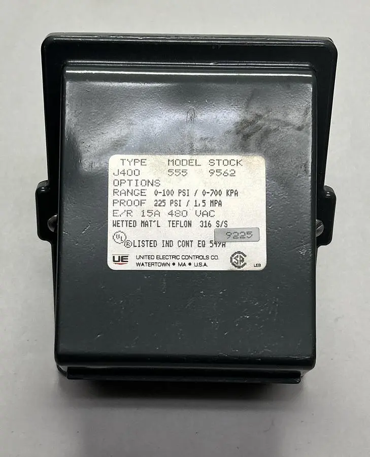 New | in-Stock UNITED ELECTRIC J400-555-9562 Miscellaneous Equipment (Electrical & Power) | Surplus Asset Holdings #1197800