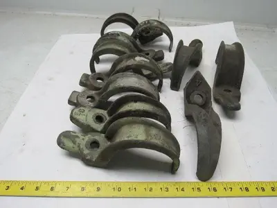 Elcor 3-1/2" Malleable Iron One Hole Conduit Strap Lot of 11