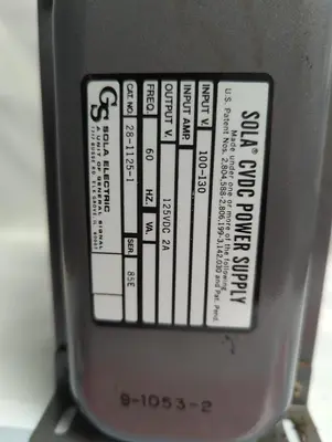 Used SOLA 28-1125-1 Miscellaneous Equipment (Electrical & Power) | Surplus Asset Holdings #1194662