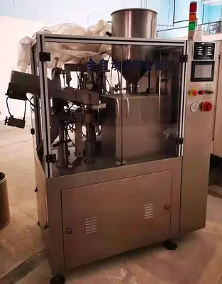 Used Automatic Hot Air Plastic Tube Fill & Seal Machine