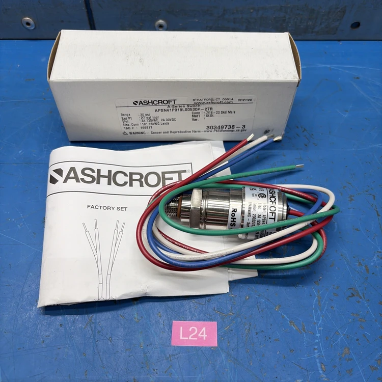 New | in-Stock Ashcroft APSN41P018LS0530#-27R Relays & Switches Indiana US | J&J Industrial Supply #1181255