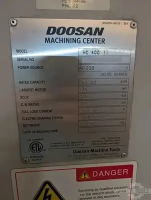 Used 2016 DOOSAN HC 400II Horizontal Machining Centers Arizona US | KD Machinery #1413054