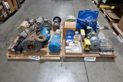 2 PALLETS OF ASSORTED PUMPS AND PUMP PARTS