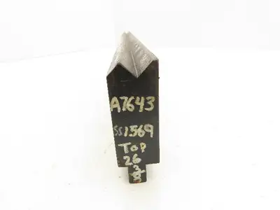 Press Brake Die 26-3/8" Long 90° V 1/2" Tang 1-1/8" W 2-3/4" H 11/16x3/8"