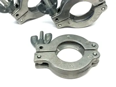USED AGILENT WING NUT QUICK-CLAMP NW25 METALLIC FINISH