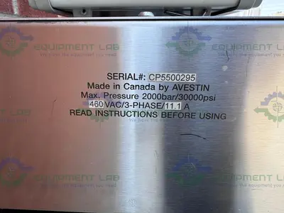 USED AVESTIN EMULSIFLEX C55 HIGH PRESSURE HOMOGENIZER EMULSIFIER 2000 BAR