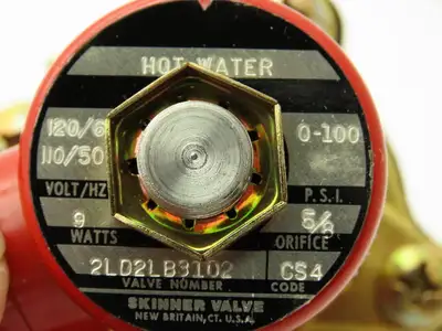 Lancer 2LD2LB3102 2-Way Skinner Hot Water Valve 3/8"NTP N.C. 0-100 psi 120v