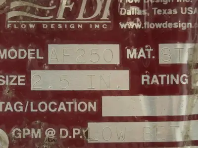 FDI Flow Design AF-250 Balancing Valve 2-1/2" Flanged Butterfly Shut-Off #150
