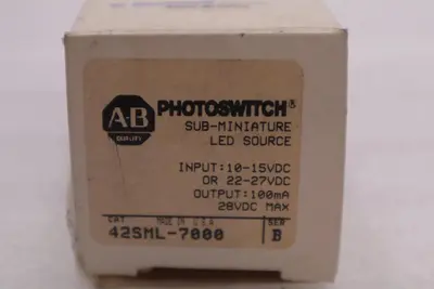 Allen Bradley 42SML-7000 Photoswitch Sub-Miniature LED Source NEW OPEN BOX K2816