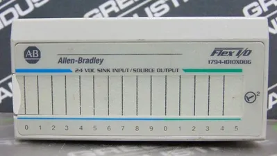 Allen Bradley 1794-IB10X0B6 Flex I/O 24VDC Sink Input/Source Output Module Used