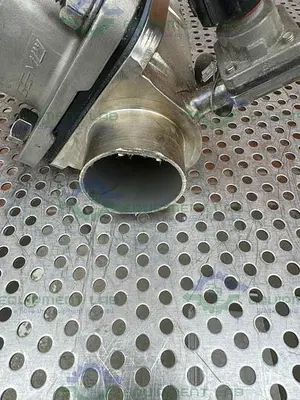 USED 2 GEMU STAINLESS STEEL  DIAPHRAGM VALVE W/ 2" TO 1/2" SANITARY FITTINGS