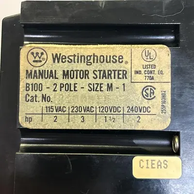 Used WESTINGHOUSE B100 Industrial Controls Ohio US | Surplus Asset Holdings #1242818