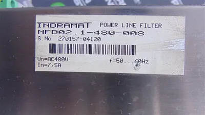 Indramat NFD02.1-480-008 Power Line Filter Module Used