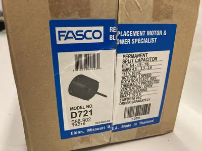 Used FASCO D721 HVAC Parts and Equipment | Surplus Asset Holdings #1195711