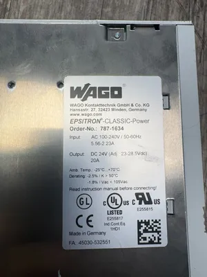 Used WAGO 787-1634 Misc Electrical & Power Parts South Carolina US | ESS Industrial Equipment Sales #1326629