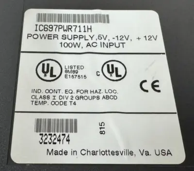 USED GE FANUC IC697PWR711