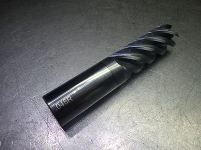 Monster 1" 6 Flute Carbide CR LG Endmill 1" Shank .045" R 292-401265 (LOC584)
