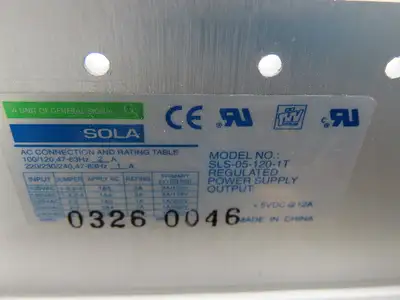 Sola SLS-05-120-1T Open Frame Power Supply Module 120/240V 5V 12A