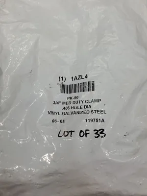 Simpson 1AZL4 Vinyl-Galvanized Steel Clamp, ¾" Med Duty Clamp, Lot of 33. 5D