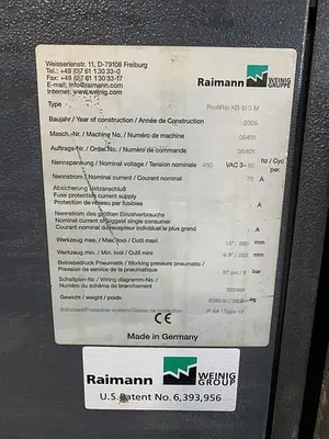 WEINIG RAIMANN PROFIRIP KR-310-M GANG RIPSAW WITH (2) MOVING BLADES WITH RAIMANN VALUE RIP IV GANG RIPSAW INFEED SYSTEM