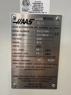 2019 HAAS CL-1 CNC Lathes | GMT (18)