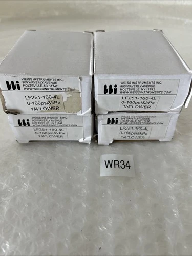 (4) Weiss Instrument LF251-160-4L 2 1/2" Dial, Liquid Filled, 1/4" Npt Bottom,