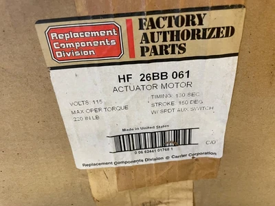 Carrier HF 26BB 031 ACTUATOR, 115V, 1 Amp