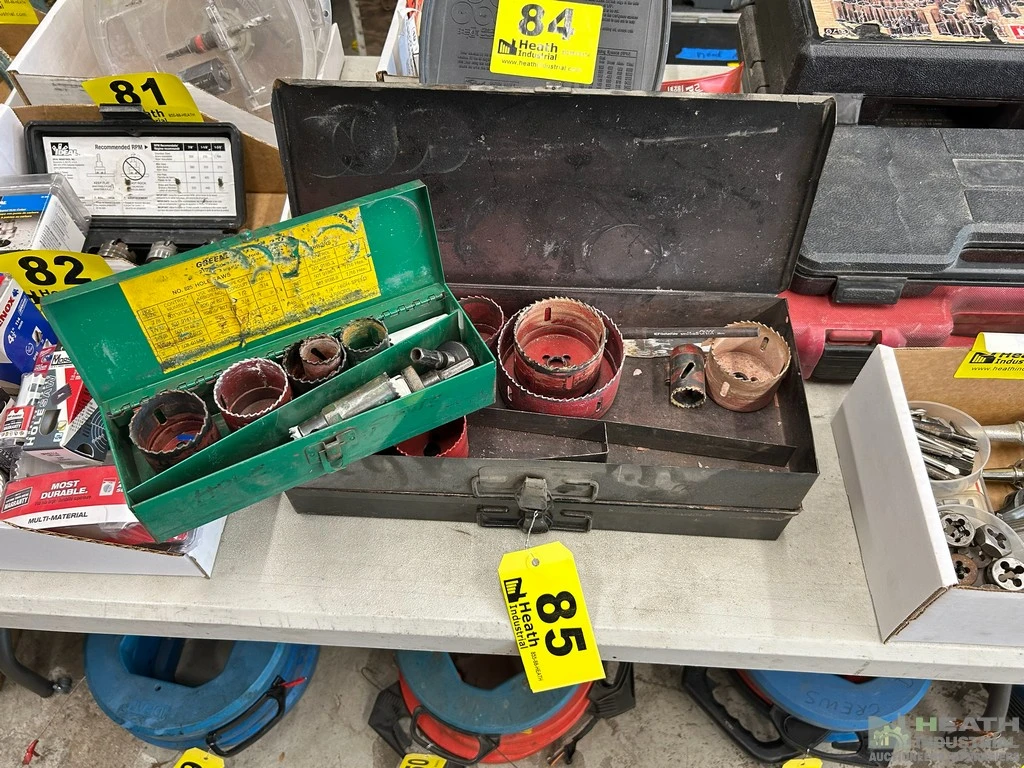 Used _UNKNOWN_ ASSORTED HOLE SAWS Saw Accessories Illinois US | Heath Industrial Auction Services #1379560