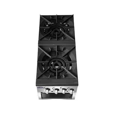 New | in-Stock Atosa New Atosa ATSP-18-2 Double Gas Stock Pot Stove 160,000 BTU Gas Cooking Equipment Illinois US | Falcon Restaurant Supply #1375267