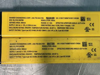 Used BANNER SLLP40560P88 Light Curtains & Grids Ohio US | HGR 24 #1280659