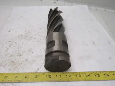 Quinco 2-1/2" 6 Flute Spiral End Mill 2-1/2" Combo Shank 6-1/2" Cut