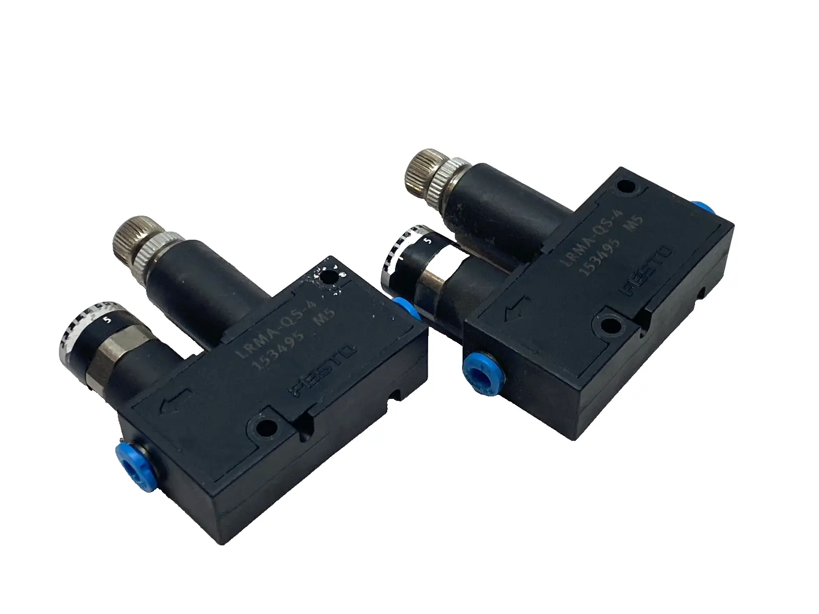USED FESTO MINI PRESSURE REGULATOR 1-8 BAR GAUGE 153495 LOT OF 2