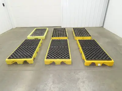 Eagle Spill Containment 2 Drum Platform 27x52" 30 Gal Lot of 6
