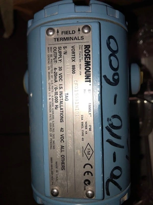 1.5"-150# Rosemount Vortex Model 8800CF015SA1N1D1 Cal. 46.831 Unused