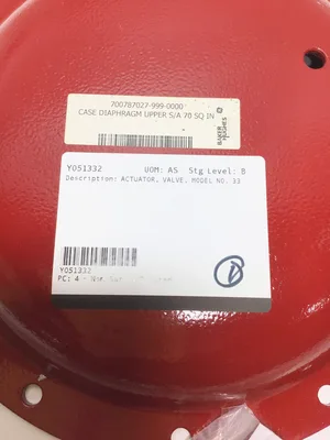 Baker Hughes Cat 33 Upper Diaphragm Valve 70SQ IN