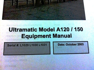 US Centrifuge Ultramatic A120 self-cleaning centrifuge.