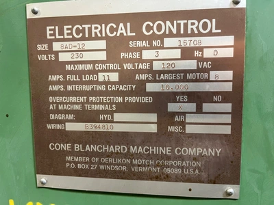 Used 1995 BLANCHARD 8AD-12 Rotary Surface Grinders Illinois US | Asset Exchange Corporation #21364