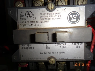 Westinghouse A200M1CACD MCC Bucket Size 1 11-350 no door 480V Ma