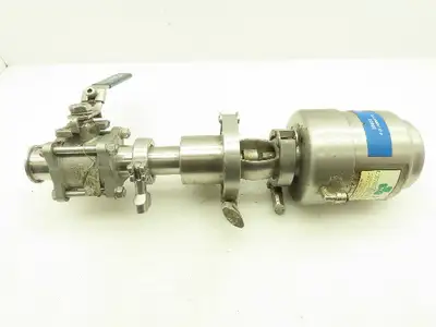 Tri-Clover 371-10M-20-1 1/2-316 Tri-Flo Pneumatic Air Throttling Valve 1-1/2"
