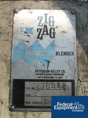 USED Patterson-Kelley 8" P-K ZIG ZAG BLENDER, S/S, 150#