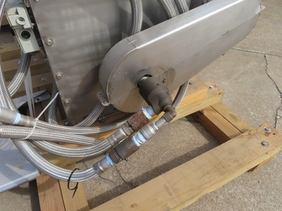 18" wide Stainless Steel Screw Conveyor jacketed trough