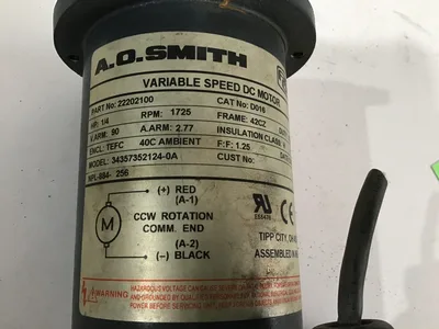 A.O Smith Variable Speed DC Motor 34357352124-0A RPM 1725