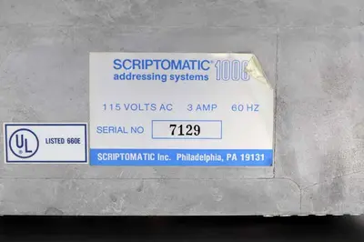 Used Scriptomatic 001 Pressure Sensitive Labelers Delaware US | United Machine Co. #1565388