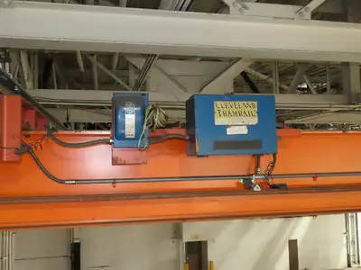 Cleveland Tramrail P&H 3 Ton Single Girder Underhung Bridge Crane 45' 10" Span