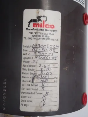 USED MILCO 454-10148-04