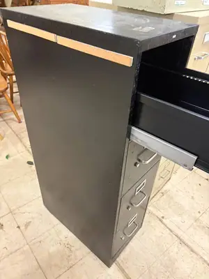 4 drawer black filing cabinet