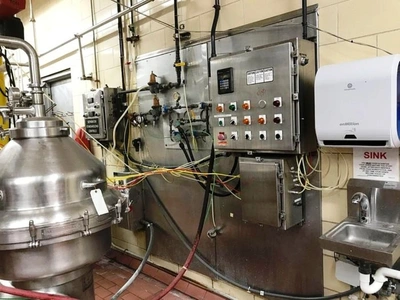 Alfa-Laval MRPX 214 TGV-74T warm milk separator, 316SS.